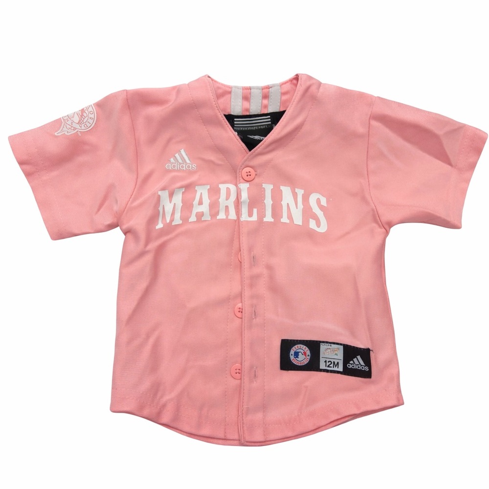 Adidas MLB Miami Marlins Pink Baby Jersey 12M